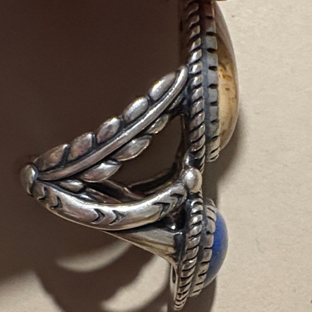 Carolyn Pollack American West Sterling Silver Jasper & Lapis Ladies Ring - Picture 3 of 3